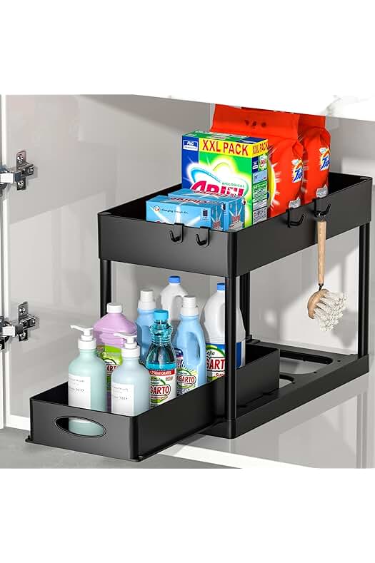 Organizador de Cocina para Fregadero con Cajón de Almacenamiento Deslizante - ¡Maximiza el Espacio!