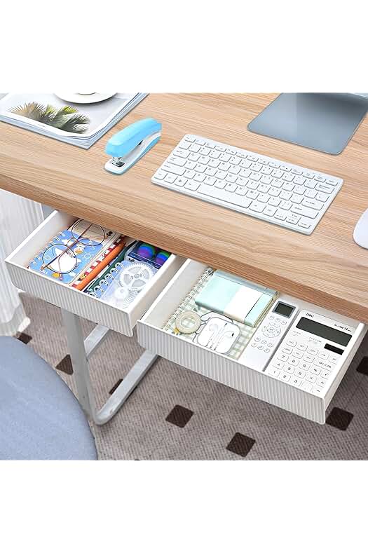 Organizador de escritorio autoadhesivo: maximiza el espacio y mantiene tu área de trabajo ordenada.