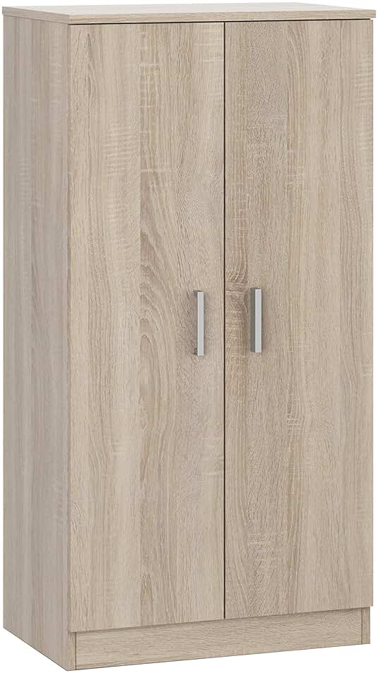 Organizador de Zapatos en Roble Canadian: Mueble Zapatero con Puertas, Modelo Basic. Medidas: 55x108x36 cm.