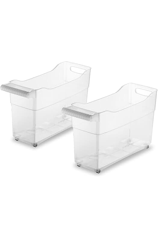 Pack 2 de Organizadores con Ruedas para Cocina o Baño - Cesta de Almacenaje Reciclable