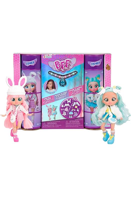 Pack 2 Muñecas Fashion BFF BY BEBÉS LLORONES Coney & Sydney, Juguete Coleccionable para Niñas y Niños +5 Años