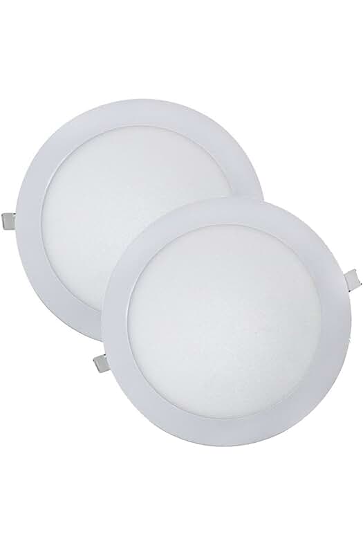 Pack 2 x Downlight LED extraplano redondo blanco, iluminación 18W (1450 lm), 6000K (luz fría) - Oferta especial.