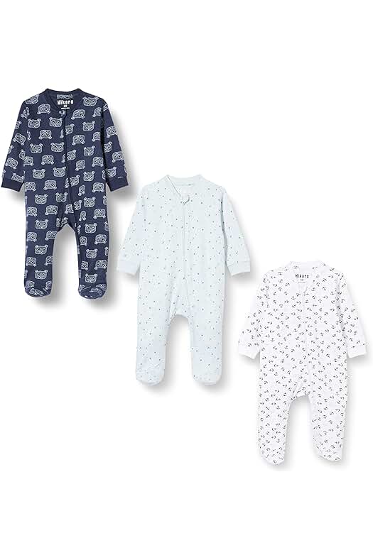 Pack de 3 Monos Bebé Unisex HIKARO - Ropa de calidad para tu pequeño.