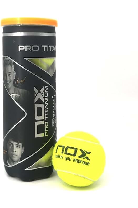 Pack de 3 Pelotas de pádel Pro Titanium NOX: La elección de los campeones