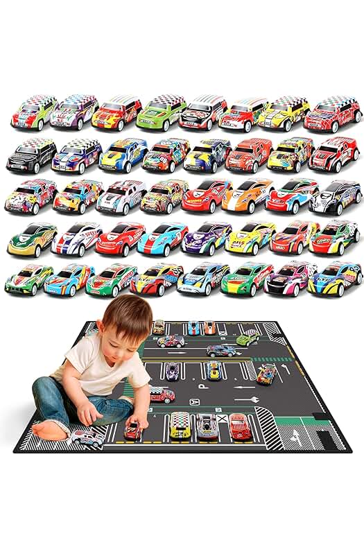 Pack de 40 Coches de Juguete de Carreras para Niños: Diversión Acelerada para Pequeños Pilotos