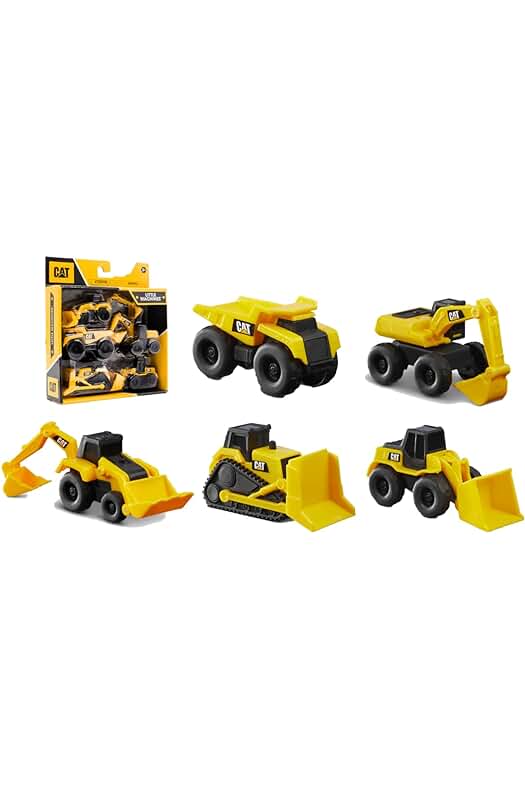 Pack de 5 Miniaturas de Vehículos de Construcción CatToysOfficial - Little Machines Collection