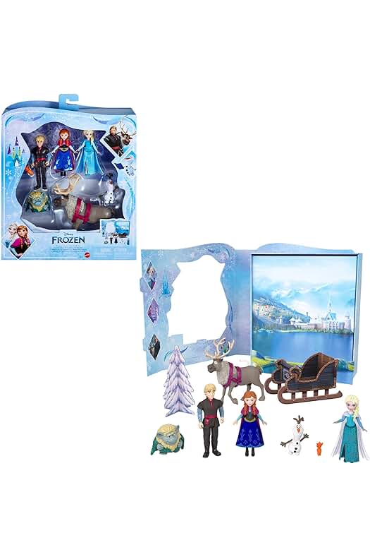 Pack de 6 figuras Disney Frozen para jugar, ideal para niños mayores de 3 años.