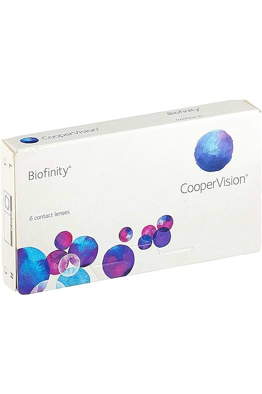 Pack de 6 lentes de contacto esféricas mensuales Biofinity (R 8.6 / D 14 / -1 Diop)