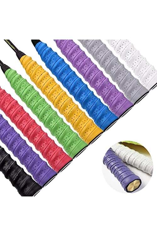 Pack de 9 Overgrips Multicolor para Raquetas de Tenis, Bádminton y Squash