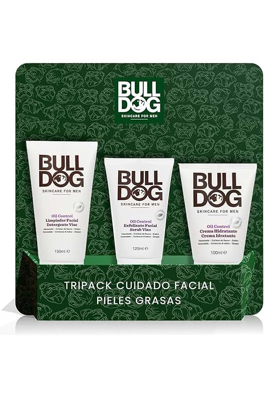 Pack de Cuidado Facial para Hombres con Piel Grasa - Limpia, Exfolia e Hidrata tu Rostro