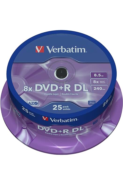 Pack de DVD+R Verbatim 43757: Alta capacidad y velocidad para grabación de datos