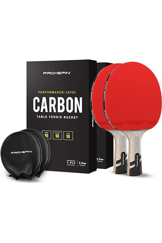 Pala de Ping Pong de Carbono Elite - Mejora Tu Juego con Esta Pala de Ping Pong de Alta Calidad.