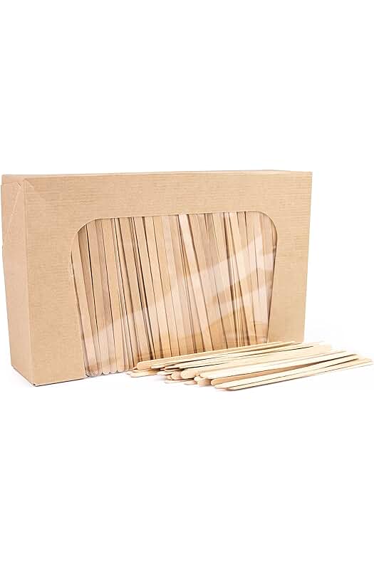 Paletinas de café ecológicas de madera de 11 cm. Agitadores de café y té biodegradables.