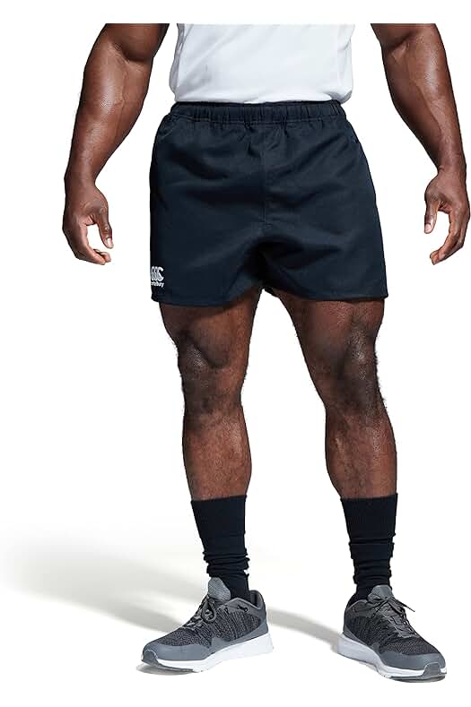 Pantalón corto de poliéster negro para hombres: comodidad y estilo profesional.