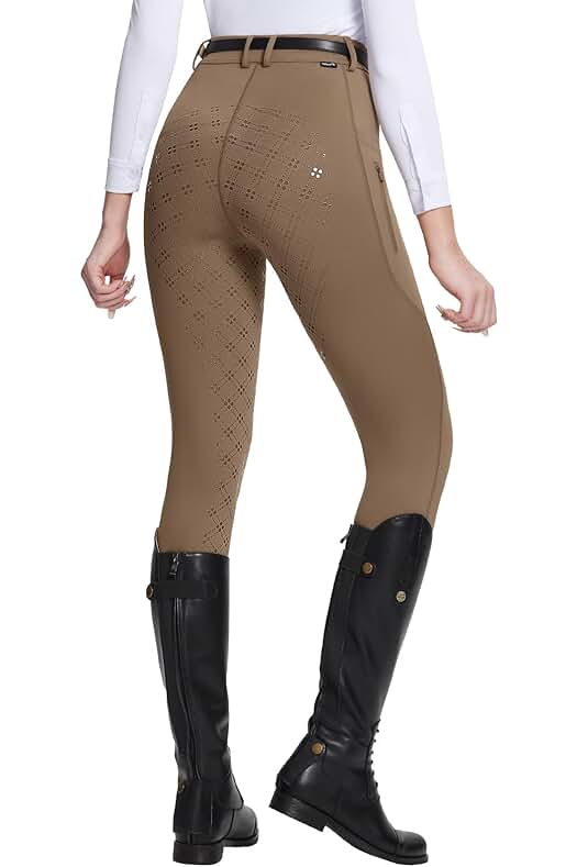 Pantalones de equitación para mujer con cremallera de silicona.