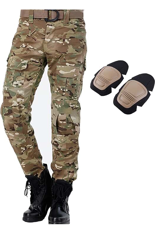 Pantalones tácticos con rodilleras: la elección perfecta para paintball, airsoft y servicio militar.