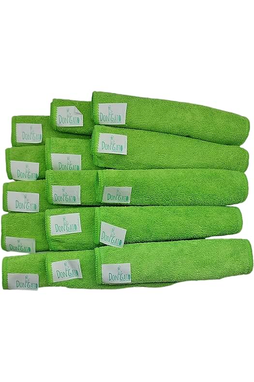 Paños de Microfibra Don Gato - Set de 15 unidades para limpieza de cocina, baño, ventanas y más.