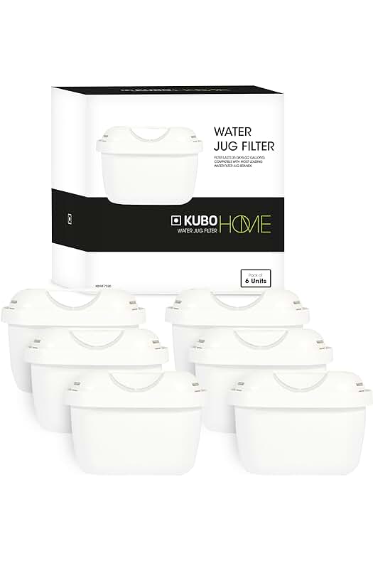 Paquete de 6 Filtros de Agua Kubo, Compatible con Jarras Purificadoras - Sistema de Filtración