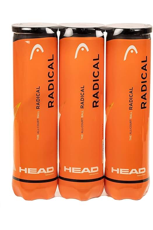 Paquete triple de pelotas de tenis HEAD Radical - color amarillo