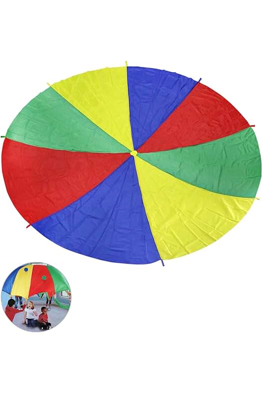 Paracaídas Arcoiris, Juego de Entretenimiento para Niños en Actividades al Aire Libre (2m)