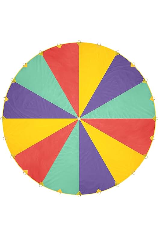 Paracaídas Arcoíris Grande con 24 Asas para Niños - Diversión y Aventuras Coloridas para Todos los Pequeños
