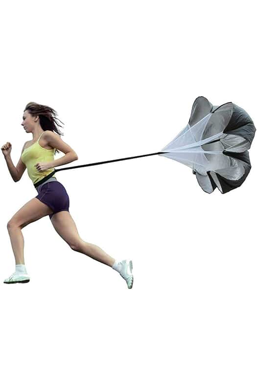 Paracaídas de entrenamiento de resistencia para mejorar la velocidad y el rendimiento deportivo.