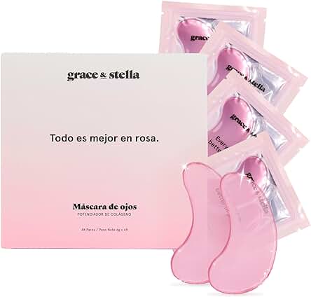 Parches de Gel Rosa para Reducir Bolsas y Ojeras en los Ojos