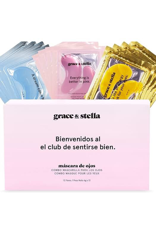 Parches Ojos Antiarrugas y Antiojeras con Gel Hidratante - Cuidado Personal Vegano No Testado en Animales