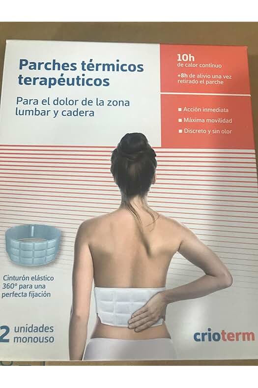 Parches Térmicos Terapéuticos para Aliviar el Dolor Lumbar y de Cadera sin Medicamentos.