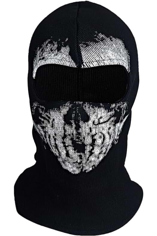 Pasamontañas Calavera: Máscara de Halloween perfecta para cosplay, esquí y moto.