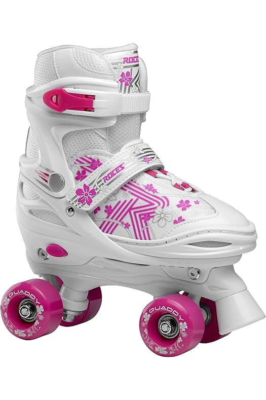 Patines ajustables para niñas: Roces Quaddy 3.0 Girl - ¡Diviértete patinando con estilo!