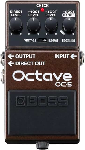 Pedal de efectos BOSS OC-5 Octave con modos Vintage y Poly para guitarra y bajo