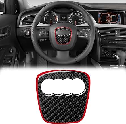 Pegatinas de Fibra de Carbono para Volante Coche, Accesorios Tuning Audi A3 A6L Q4L Q5 Q7.
