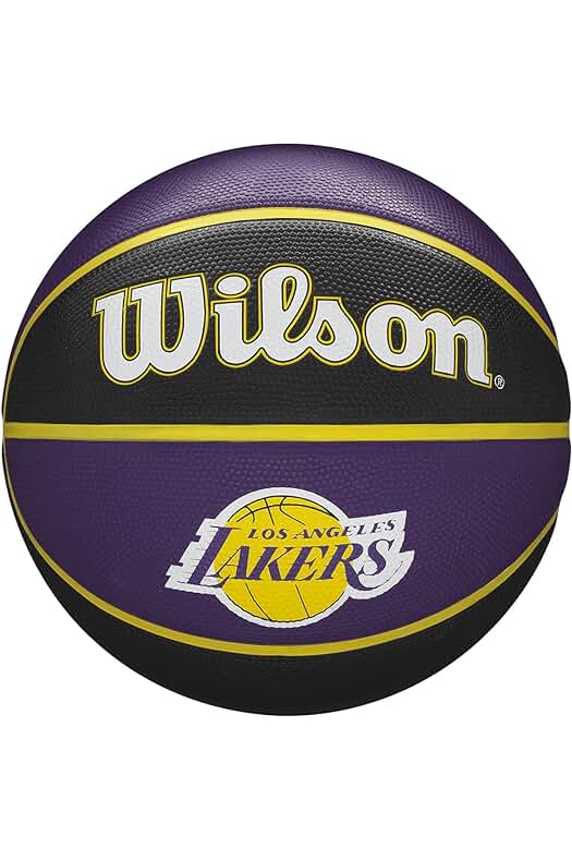 Pelota de baloncesto NBA TEAM TRIBUTE Wilson, tamaño 7, exterior de caucho duradero.