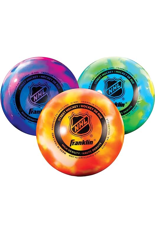 Pelota de Hockey de Alta Densidad Franklin Sports NHL - Paquete de 3 unidades.