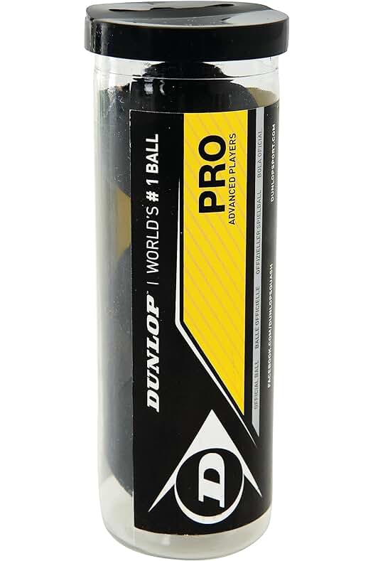 Pelotas de squash Dunlop Pro - La elección definitiva para tus partidos de squash.
