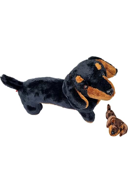 Peluche de perro salchicha de 30 cm - diversión y ternura asegurada.