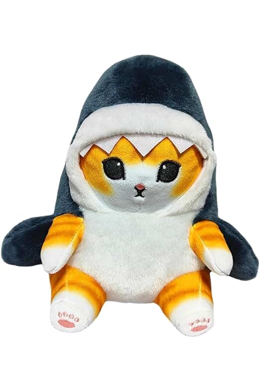 Peluche Gato Tiburón de 22 CM - Regalo Ideal para Niños y Niñas en Navidad
