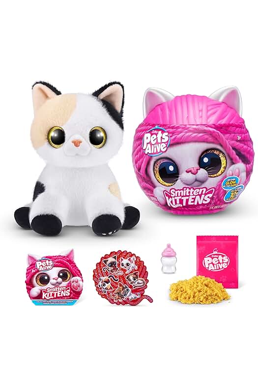 Peluches interactivos Pets Alive - Gatitos Enamorados, juguetes ultrasuaves y electrónicos (ZURU 9541J)
