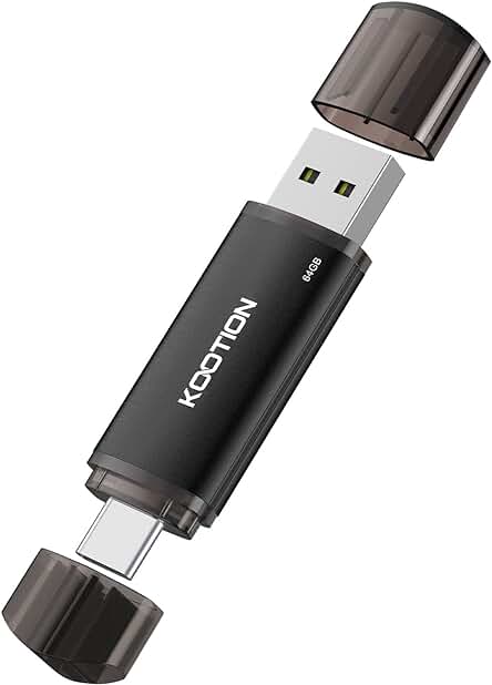 Pendrive USB C 64 GB OTG, compatible con Android/Windows/MacBook, almacenamiento externo de datos.
