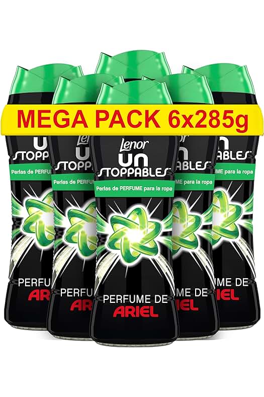 Perlas aromatizantes para lavadora Lenor Unstoppables, fragancia floral, 127 lavados (6 x 285 g)