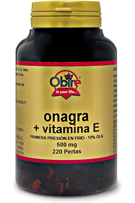 Perlas de Aceite de Onagra 500 mg | Alivio Menstrual y Bienestar Femenino | 220 Perlas