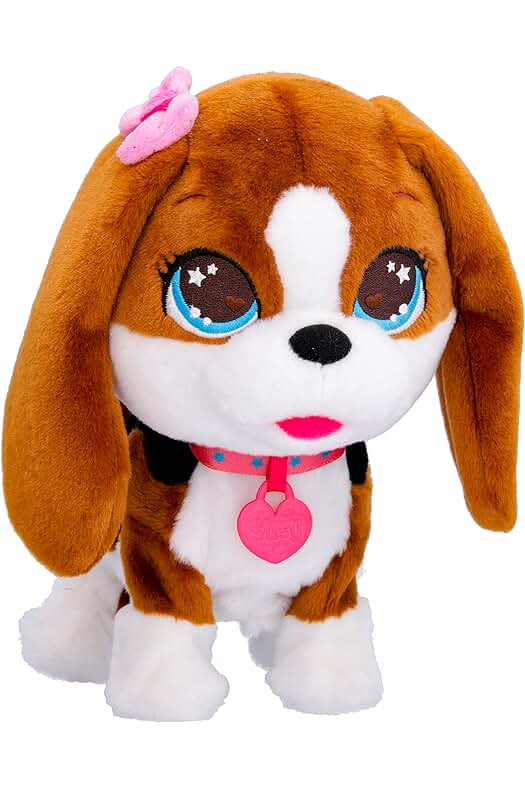 Perrita de Peluche Interactiva Club Petz Susy, Divertida y Suave, Ideal para Niños +4 Años.