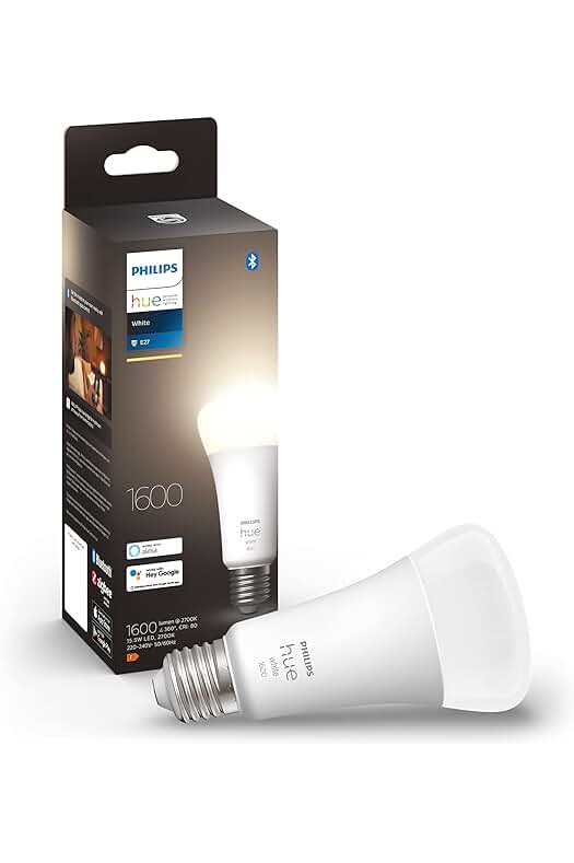 Philips Hue - Bombilla LED Inteligente E27, Regulable, Compatible con Asistentes de Voz