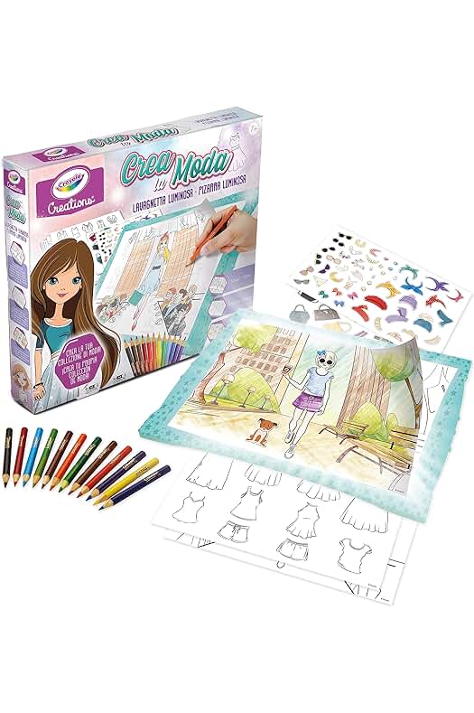 Pizarra Luminosa de Moda para niñas y chicas, Actividad Creativa y Regalo, a Partir de 8 años.