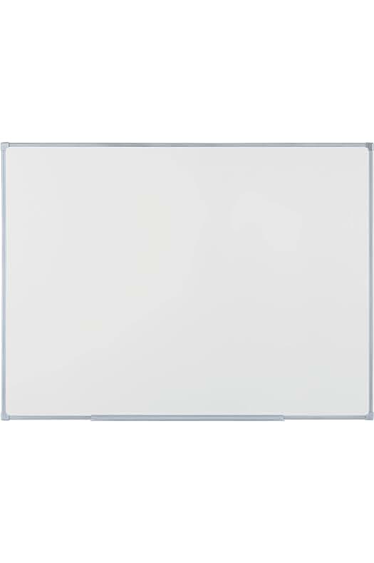Pizarra magnética blanca BoardsPlus Economy, 120 x 90 cm, con superficie de acero lacado en seco.