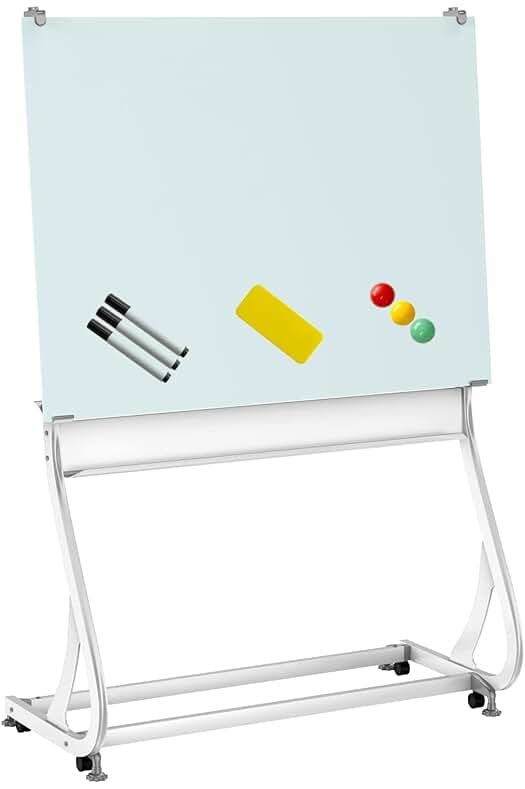 Pizarra Magnética de Vidrio Templado para Oficinas, Educación y Hogar - 90x120cm