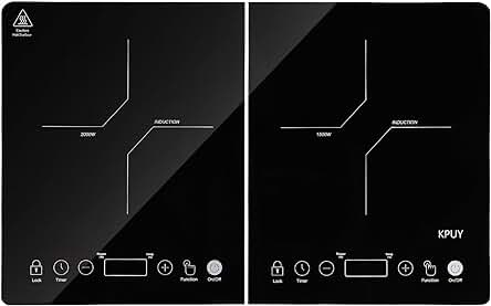 Placa de Inducción Portátil de Alto Rendimiento con Control de Temperatura y Bloqueo de Seguridad.