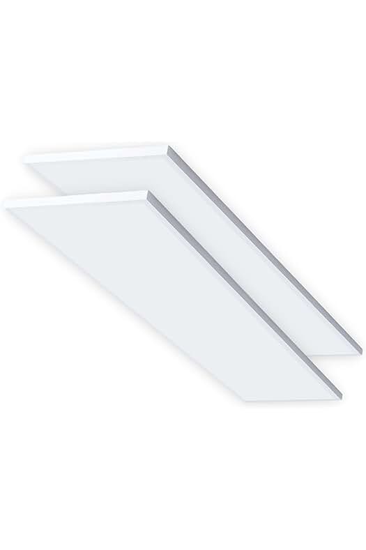 Plafones LED para techo: Panel rectangular de 120x30, 40W, pack de 2 unidades