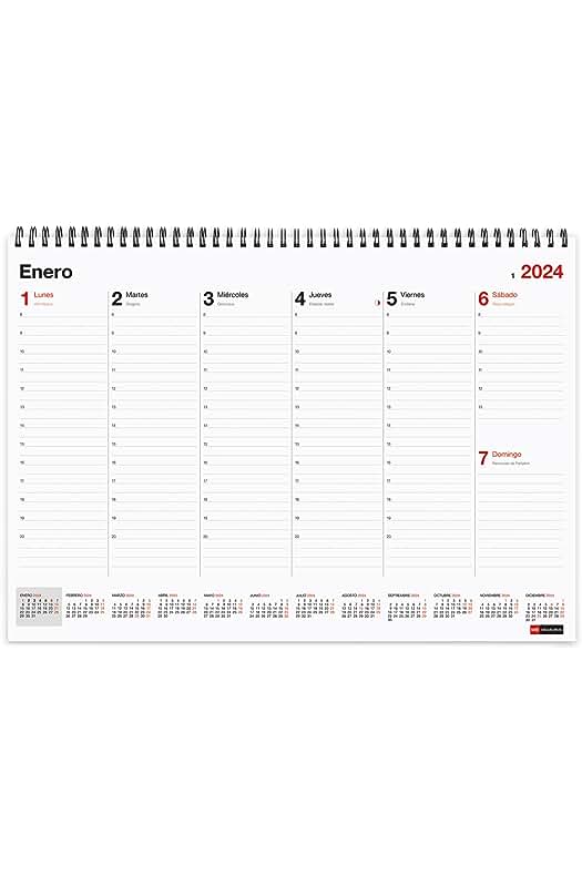 Planificador semanal 2024: Organiza tu semana con este práctico y espacioso planificador A3.